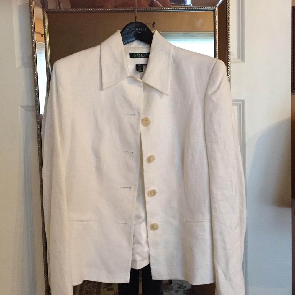 Ralph Lauren white linen jacket